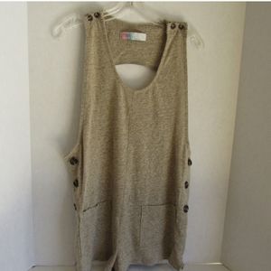 Free People Beach Romper SZ Med Khaki
